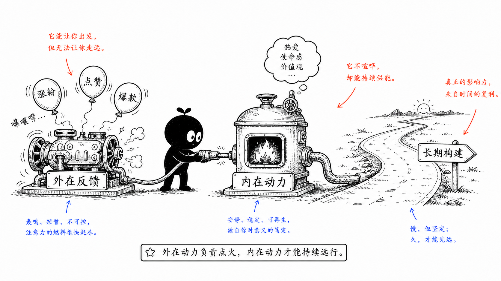 外在反馈会起伏,内在动力才适合长跑。
