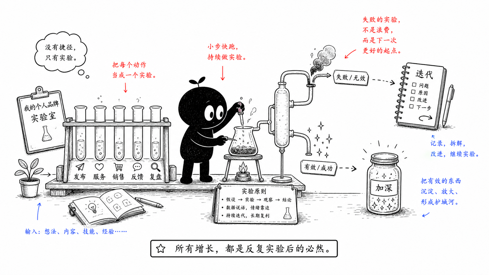 个人品牌没有捷径,只有实验、反馈和迭代。