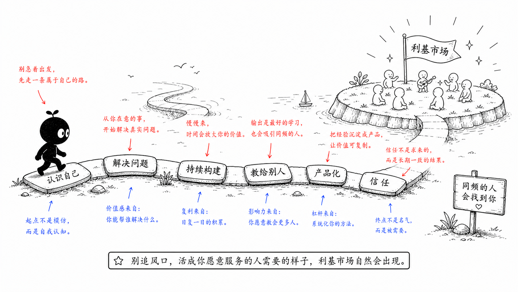 把自己活成一个利基市场,让同频的人找到你。